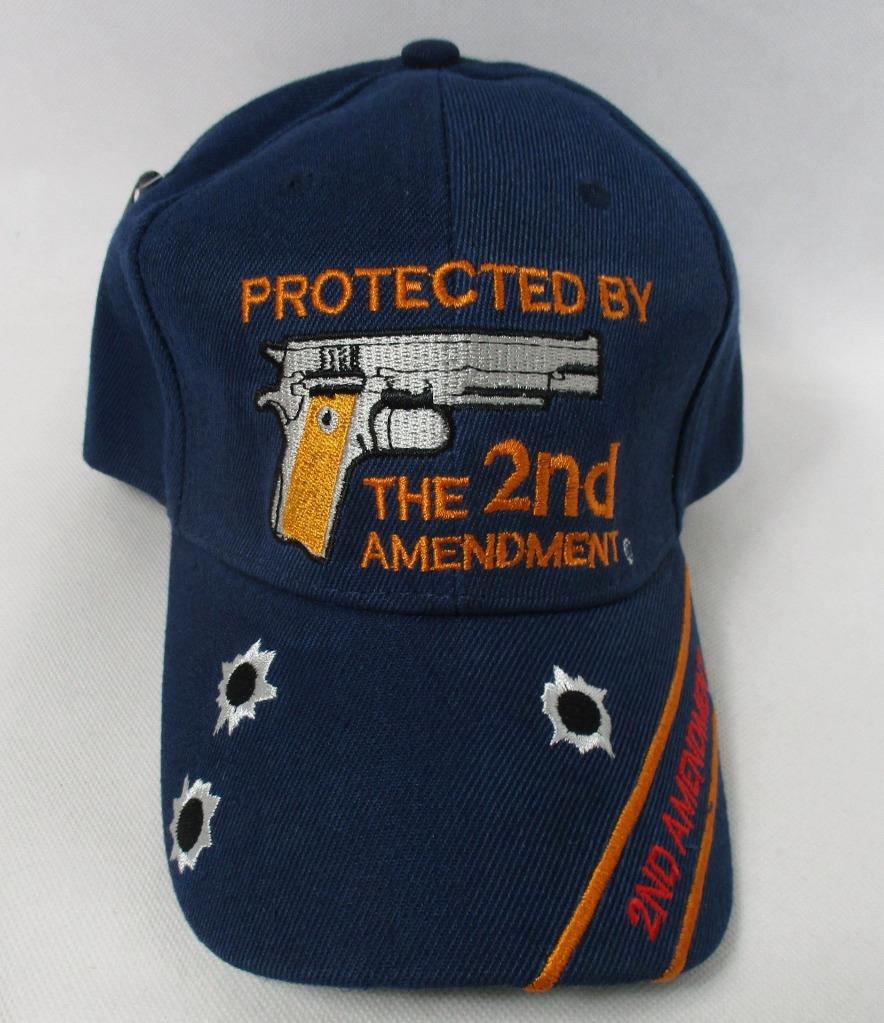Protected By The 2nd Amendment Cap Hat Gun Rights Bullets NRA Adjustable Fit eBay