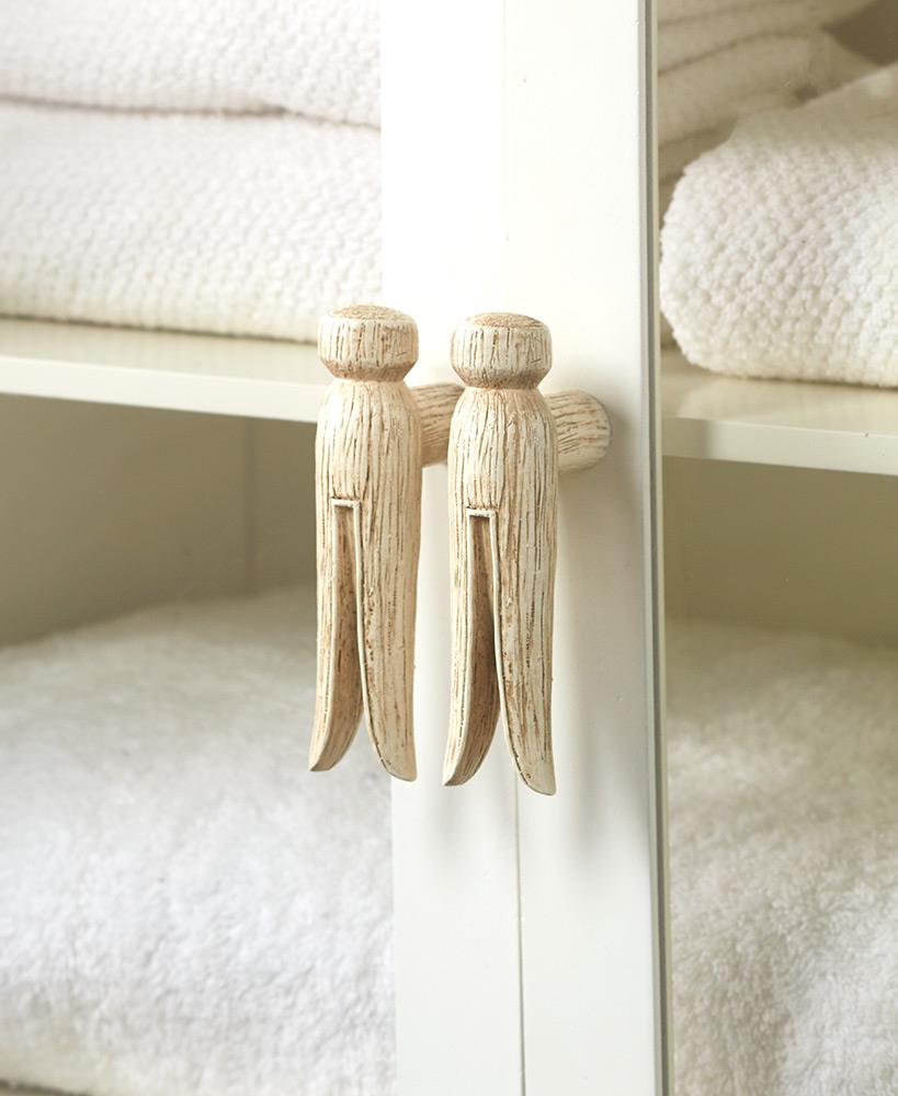 Details About Set Of 2 Vintage Farmhouse Laundry Room Clothespin Cabinet Door Knob Pull Handle