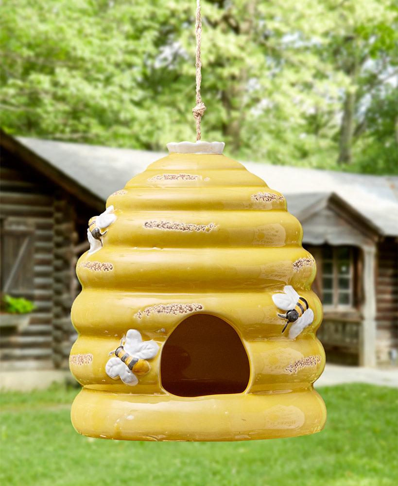 ebay yard garden outdoor living on Honey Bee Beehive Birdhouse Outdoor Garden Yard Decor Ebay