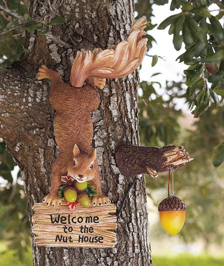 Solar Squirrel Welcome to the Nut House Tree Art NEW | eBay Solar Squirrel Welcome to the Nut House Tree Art NEW eBay