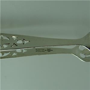 Sterling Webster SUGAR TONGS PIERCED HANDLE 3 1//4/" NM