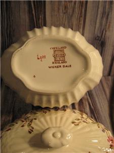 SPODE WICKER DALE SUGAR BOWL