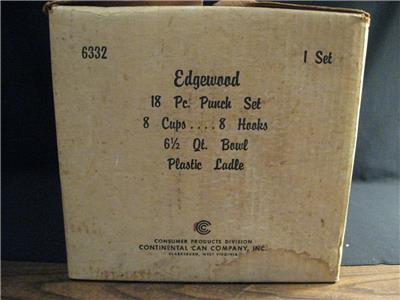 HAZELWOOD THE EDGEWOOD 18 PC. CRYSTAL PUNCH SET