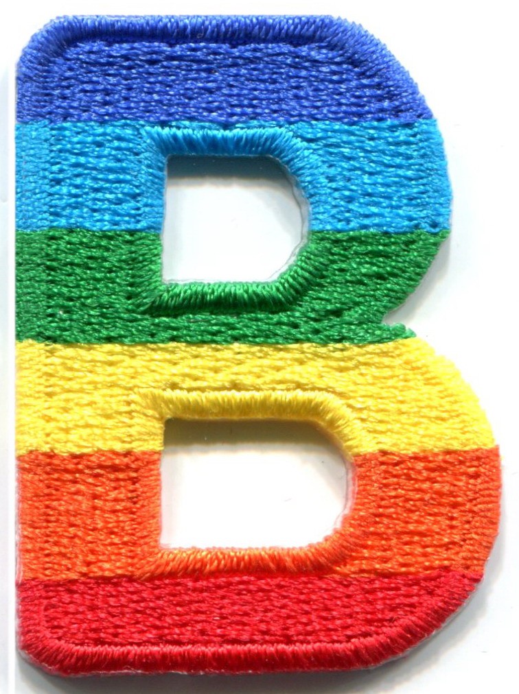 English Alphabet Letters Rainbow Lgbt Applique Iron