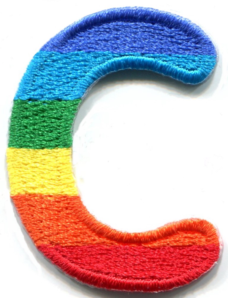 English Alphabet Letters Rainbow Lgbt Applique Iron