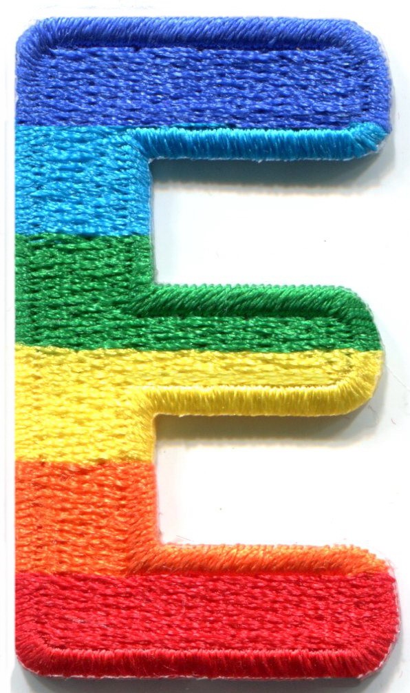 English Alphabet Letters Rainbow Lgbt Applique Iron