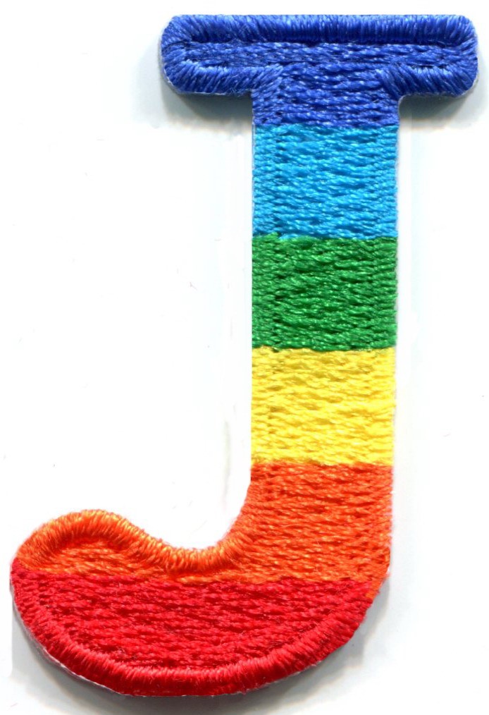 English Alphabet Letters Rainbow Lgbt Applique Iron
