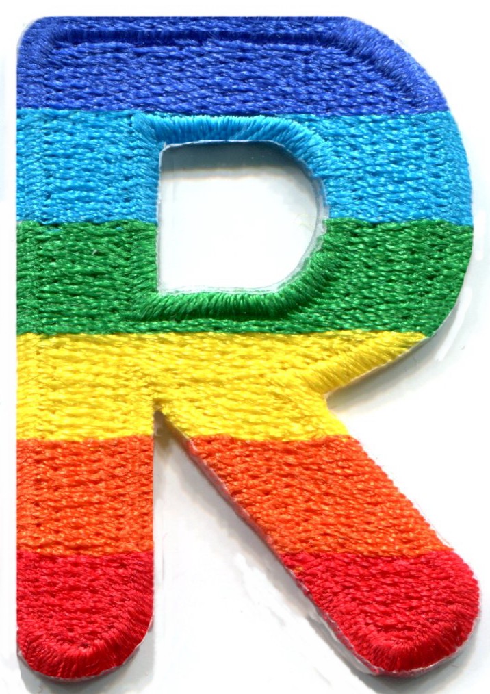 English Alphabet Letters Rainbow Lgbt Applique Iron