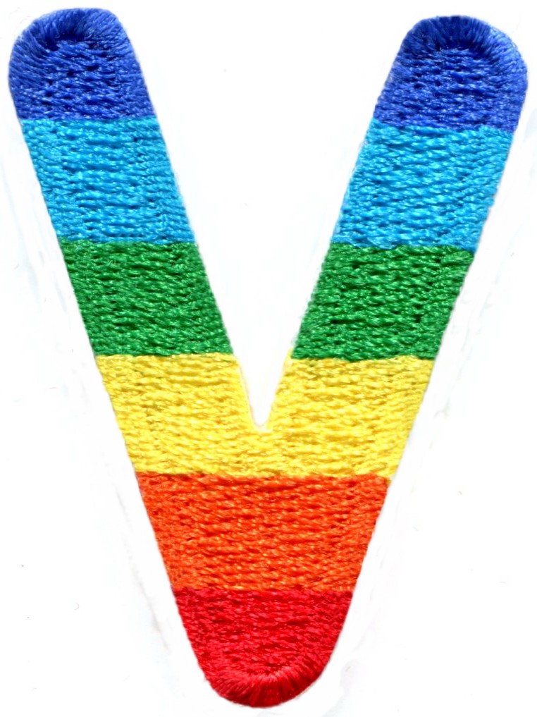 English Alphabet Letters Rainbow Lgbt Applique Iron