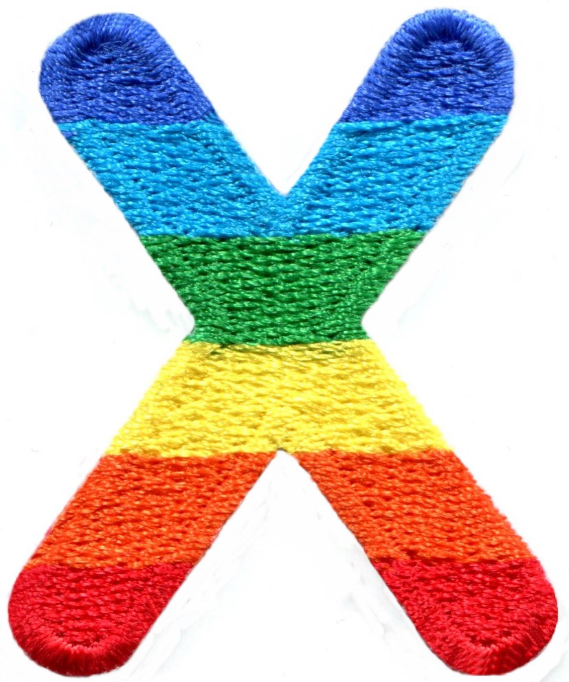 English Alphabet Letters Rainbow Lgbt Applique Iron