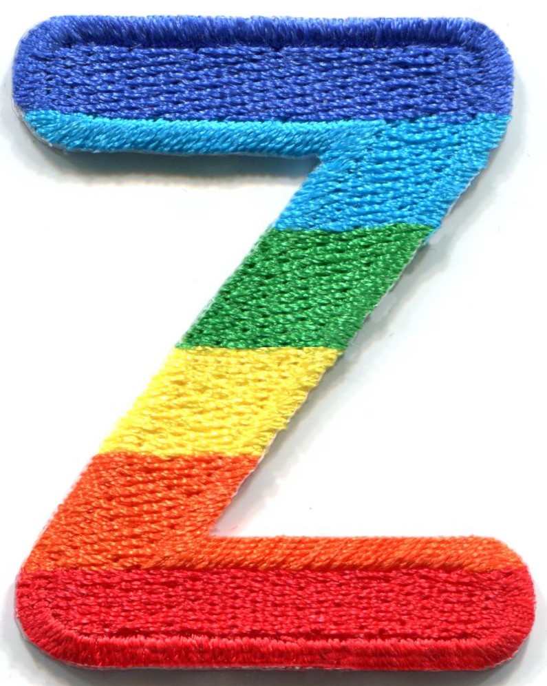 English Alphabet Letters Rainbow Lgbt Applique Iron