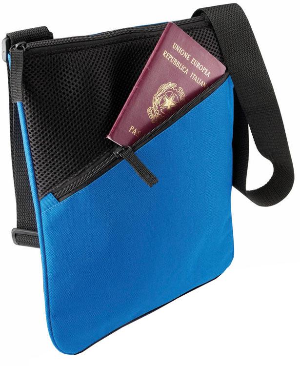 Tracolla monospalla Kariban porta netbook blu