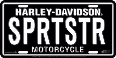 Harley Davidson Bar Shield Purple License Plate Metal Embossed Car Auto Tag