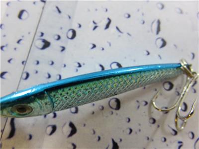 4 BLUE SILVER 60g Sea Jig Beach Casting Lures Cod Mackerel Bass Sea Fishing rig