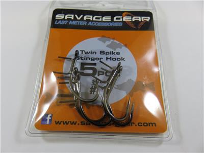 SAVAGE GEAR TWIN SPIKE STINGER HOOKS FOR REAL EEL 4PLAY CANNIBAL SOFT BAIT SHADS