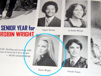 ROBIN WRIGHT HIGH SCHOOL YEARBOOK -SR YR for PRINCESS BRIDE, FOREST ...