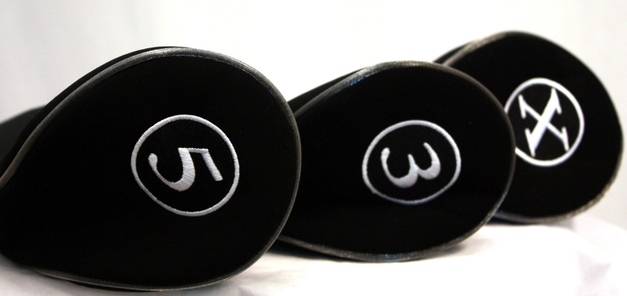 NEW DRIVER GOLF CLUB HEAD COVERS BLACK FULL COMPLETE 1 3 5 X WOOD