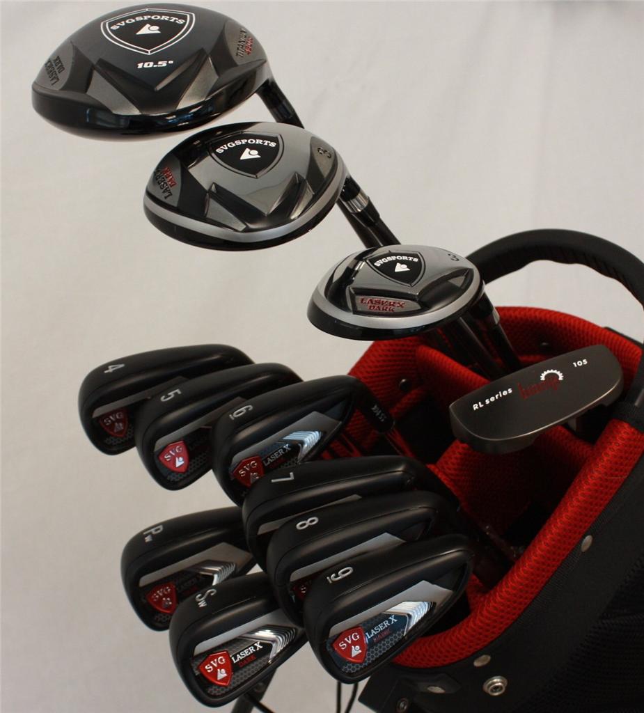 COMPLETE PACKAGE MENS SVG LASER X DARK GOLF CLUB IRONS