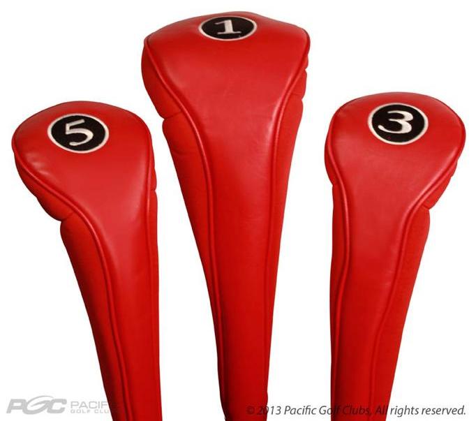 golf headcover new red crimson head cover set 1 driver 3 5 fairway