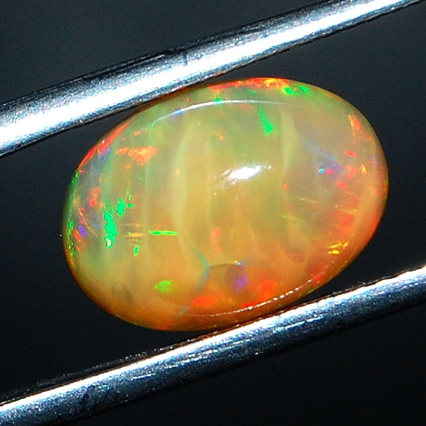 3.23 Cts [Certified] Natural Ethiopian Opal Vibrant Color Play Flashy ...