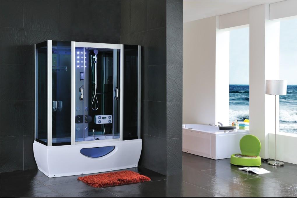 Combined whirlpool jacuzzi spa bath steam enclosure shower ...