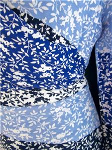 New PHASE EIGHT 8 UK 14 16 PETA Blue White Ditsy Floral Jersey Midi WRAP DRESS