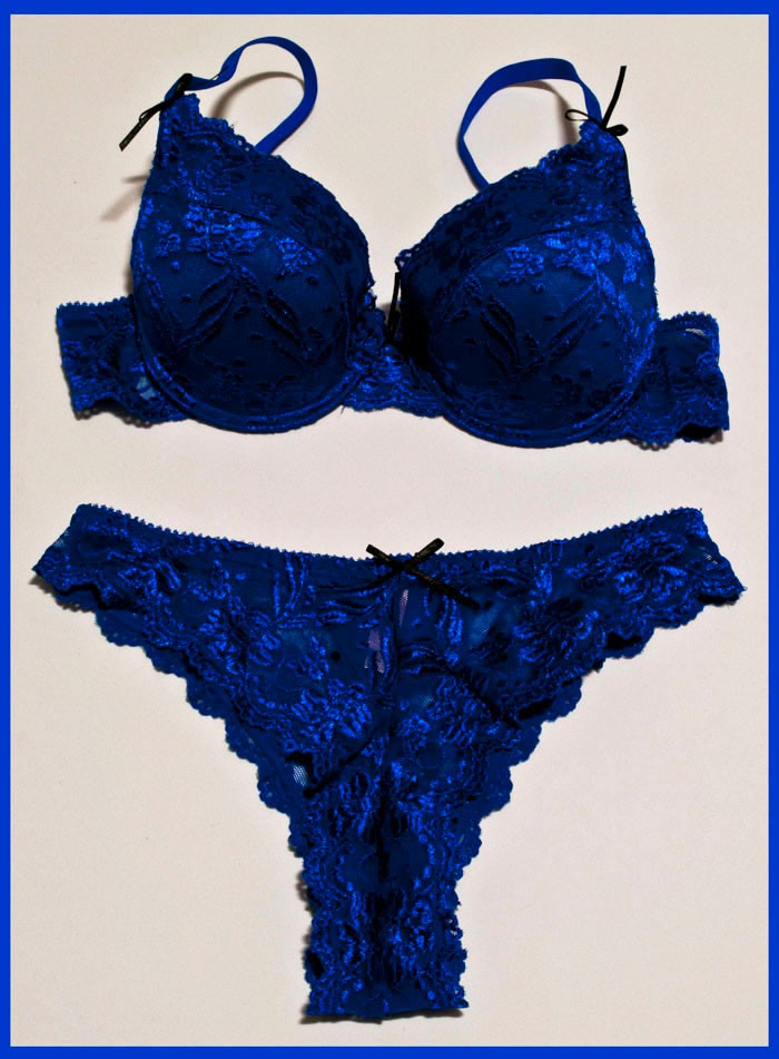 NAVY BLUE LACE OVERLAY PUSH UP BRA BRAZILIAN PANTIES SET 14A 14C 14D | eBay