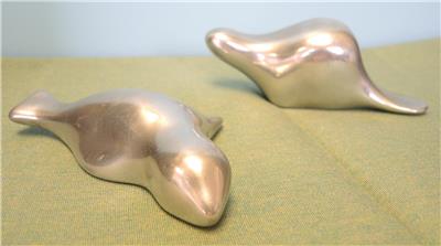 Two Vintage Cast Aluminum Hoselton Canada Sculptures - Beaver and