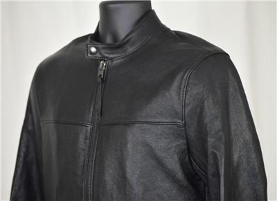 NEW $895 COACH CAFE RACER Black Lamb Skin Leather Biker Motorcycle