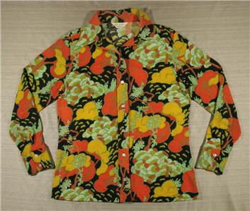 トップス 70s USA Sears open collar shirt check M Vintage Sears Button Up Shirt Mens Large Blue 1970s Short