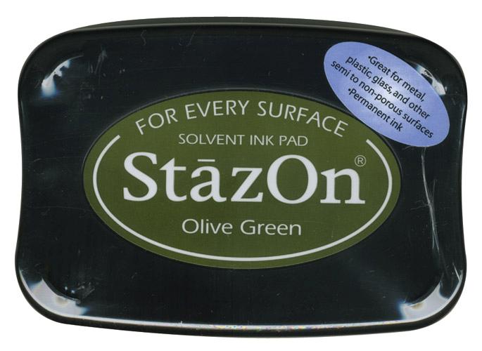 Olive Grün StazOn Tinte Tsukineko re-Inker