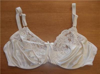 HANES SATIN and LACE BRA G102 WHITE BLACK BEIGE 36 38 UNDERWIRE ...