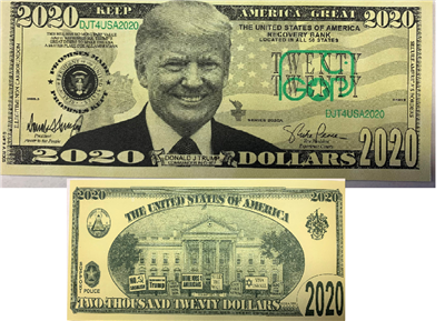 25 Rechnungen gefälschte Trick 2020 Wahl Dollarnote ...