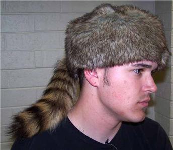 russian fur hat with tail