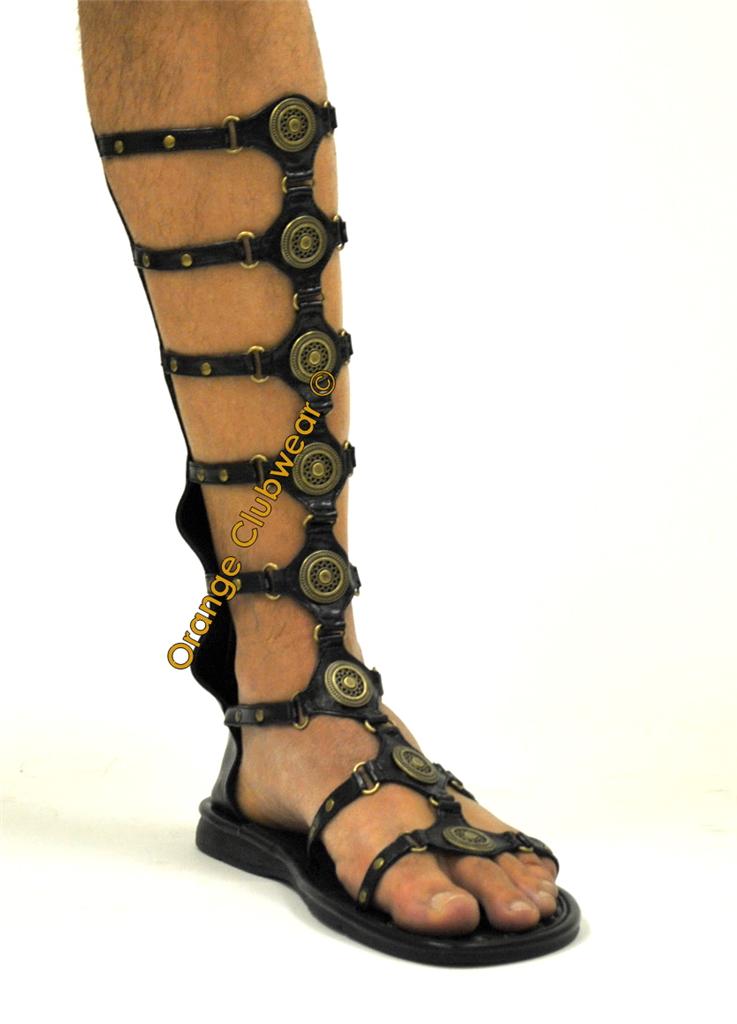 Medieval Roman Men's Costume Sandals Halloween Shoes | eBay