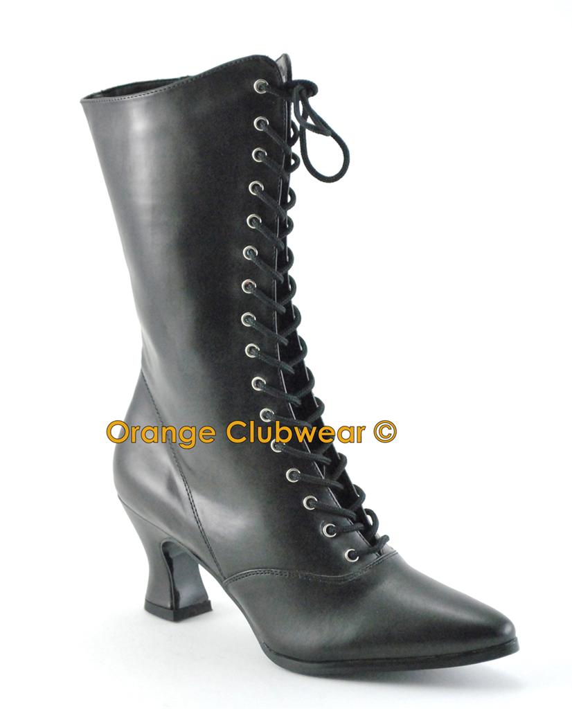 PLEASER Womens Victorian Wild West Old Fashioned Costume Style Boots ...