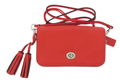 【おすすめ】 Coach NWT New Legacy Penny Orange Carnelian Leather ジャケット・アウター