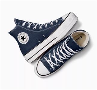 New Converse Navy Blue Lift Chuck Taylor All Star Hi Top