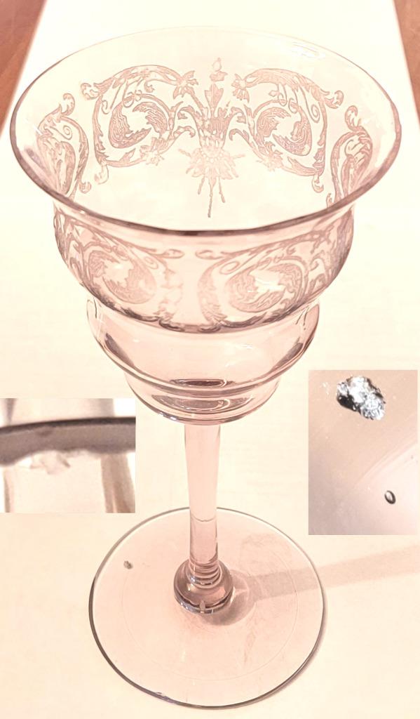 Scarce BALDA Lavender Water Goblet(s) Central Glass Works Your Choice - Picture 8 of 8