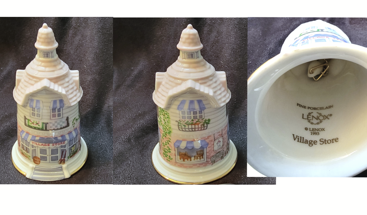 RARE LENOX VILLAGE BELL(s) Hall Farms Parrish School PO Cottage Depot Mill Store - Picture 15 of 18
