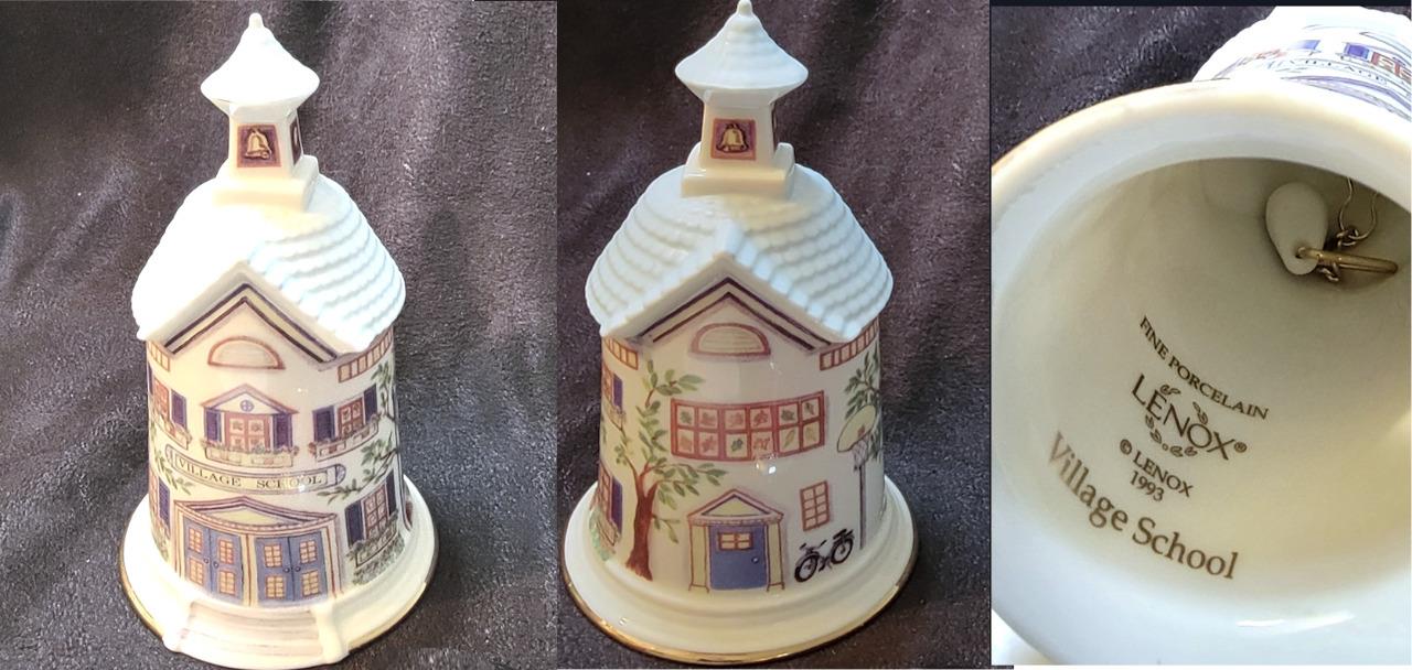 RARE LENOX VILLAGE BELL(s) Hall Farms Parrish School PO Cottage Depot Mill Store - Picture 13 of 18