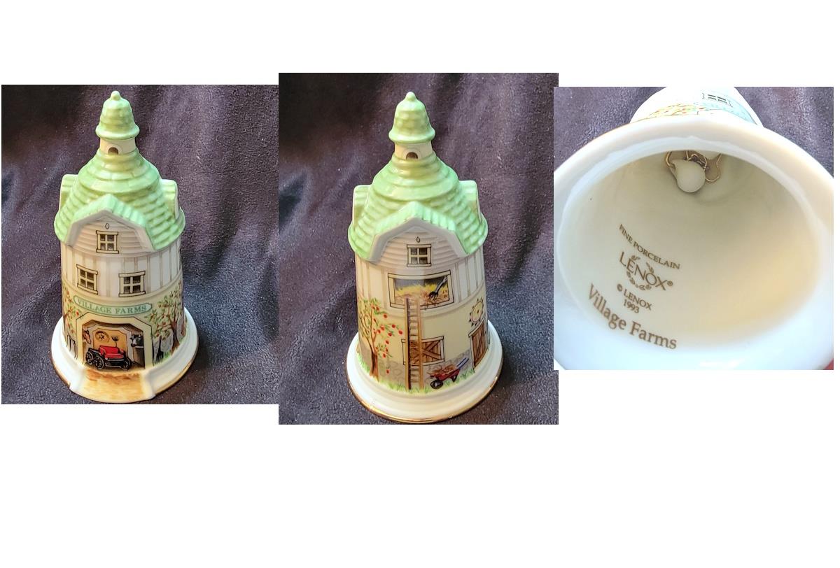 RARE LENOX VILLAGE BELL(s) Hall Farms Parrish School PO Cottage Depot Mill Store - Picture 11 of 18
