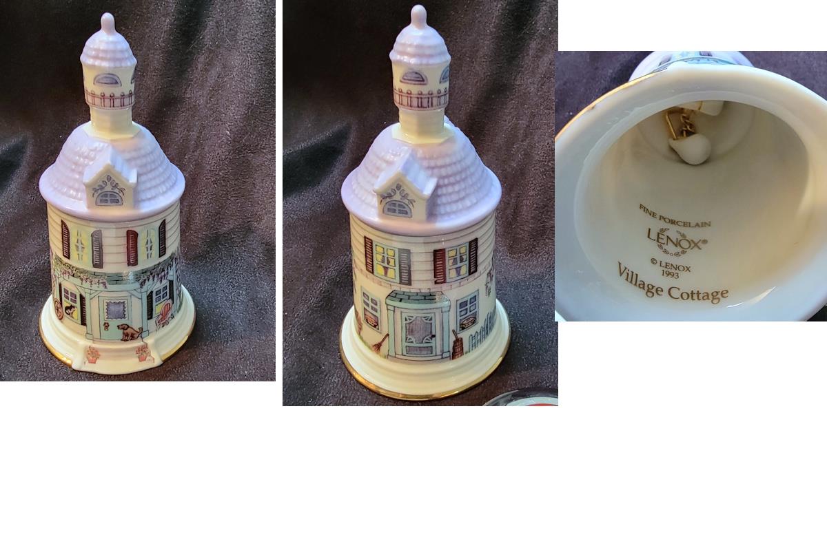 RARE LENOX VILLAGE BELL(s) Hall Farms Parrish School PO Cottage Depot Mill Store - Picture 17 of 18