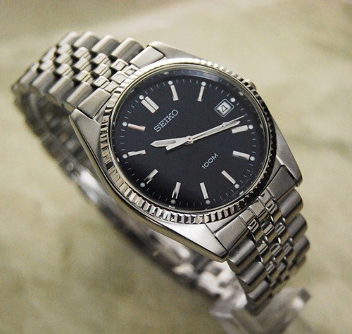 AUTHENTIC SEIKO MENS 100M SPORTS WATCH STAINLESS STEEL, 35MM, c.1990s ...