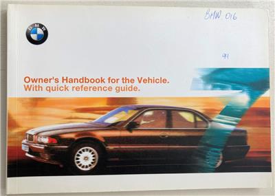 BMW 7 Series Owners Handbook 1999 #01410004600 | eBay
