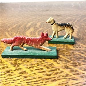 Antique Erzgebirge Putz Hand-carved Hand-painted Farm Animals