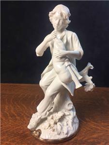 コレクション CAPODIMONTE Vintage Capodimonte Blanc de Chine Elegant Ladies Figurine