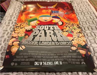 South Park Bigger Longer Uncut Original Movie Poster Double Sided Excellent Ebay