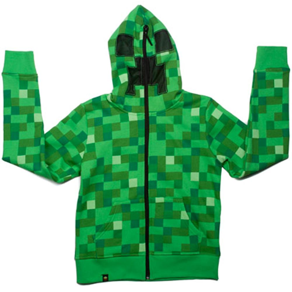 Minecraft Creeper Premium Zip-up Youth Hoodie - Official Merchandise ...