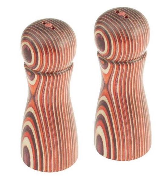 Island Bamboo Pakka Wood Salt & Pepper Shakers Red eBay